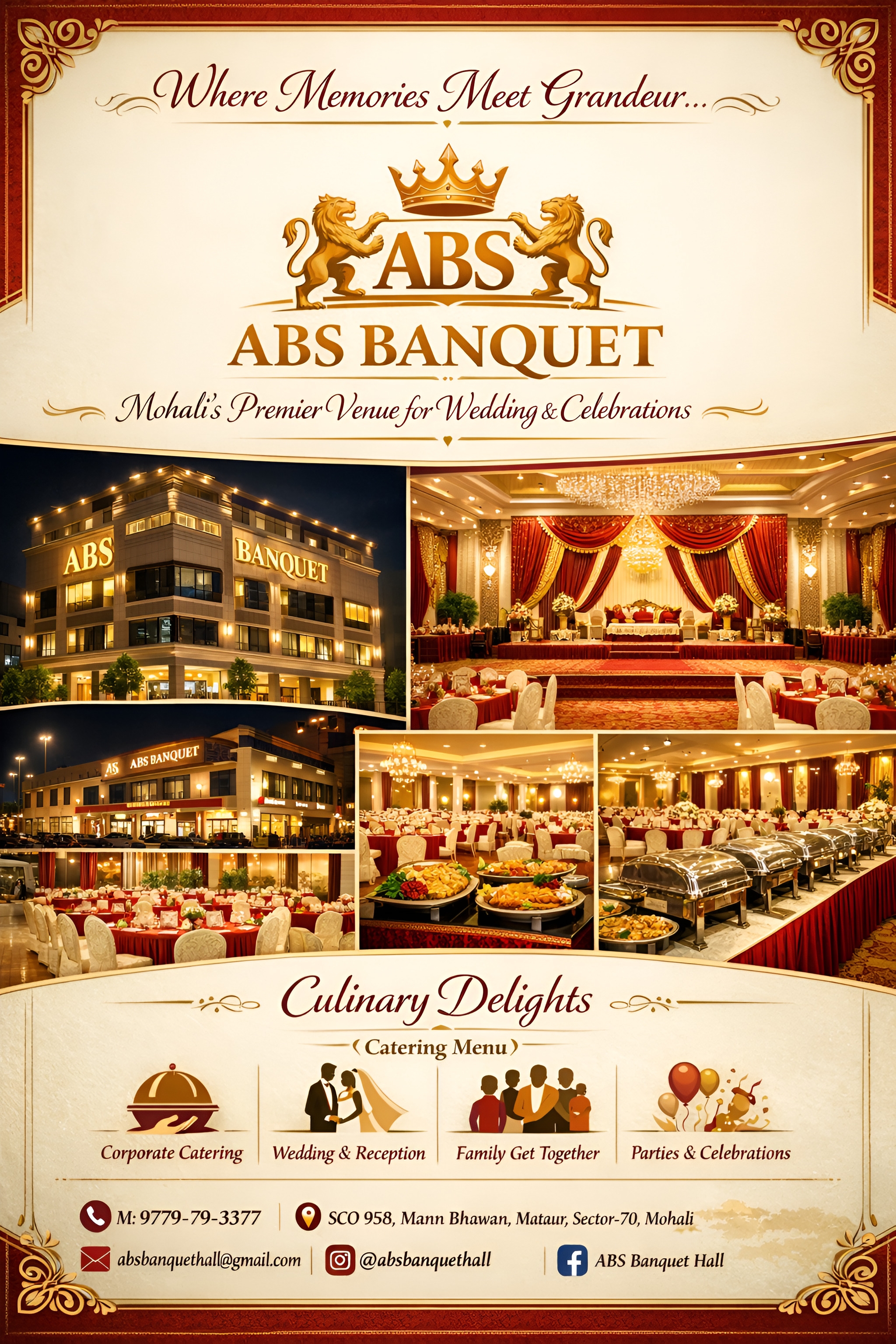 ABS Banquet Hall | Wedding Venue | Marriage Palace I All Special Occasions | Party Hall I 50-300 Persons Capacity I Mohali, Mohali — photo 1